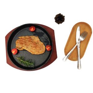 Quality Non Stick Cast Iron Sizzle Platter Oval Cast Iron Steak Plate wholesale