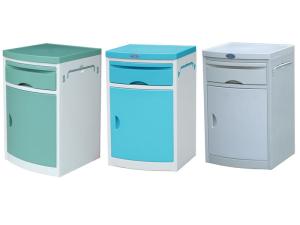 Quality Medical Bed Stand ABS Bedside Cabinet , Home Nursing Bedside Table Cabinet With Drawer wholesale