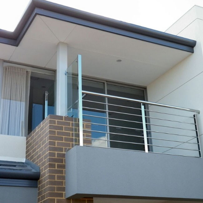 Round / Square Post Stainless Steel Railing Rod Bar Optional For Balcony / Staircase
