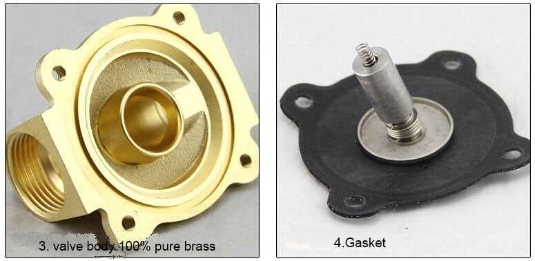 Brass Stainless Steel Normally Closed 2/2 Way 3/8 Solenoid 12v Water Valve