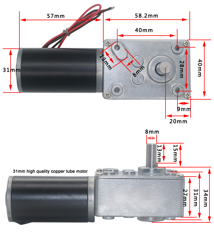 Faradyi Water-Proof 24V 30Mm 3000W Toy Plastic Internally Dc Brushless Geared Motor