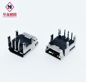 Quality Nickel Plating 1.0 Amp 5Pin Female Pcb Mount Usb Socket wholesale