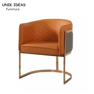 Quality Italian Postmodern Luxury Lounge Armchair Stainless Steel Leg wholesale