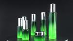 30ml 60ml 120ml Cosmetic Packaging Set Reusable Green Round Shape