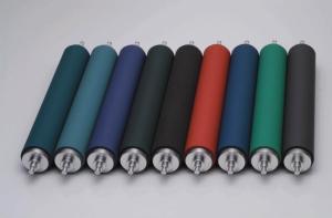 Quality Kilns Industrial Rubber Covered Rollers , Colorful Food Grade Precision Rubber Rollers wholesale