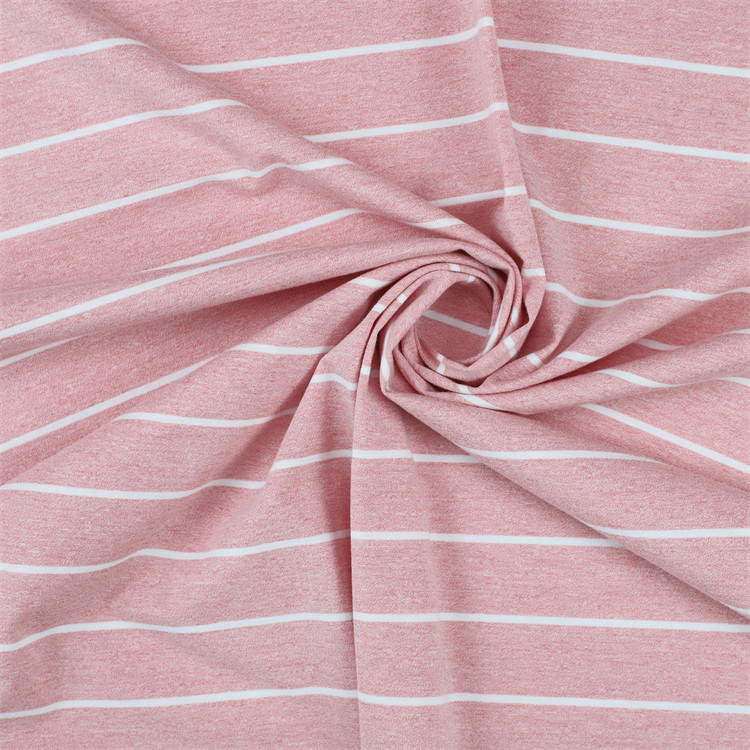 Healthy And Smooth Yarn Dye Striped Knit Fabric For Casual Wear solid color