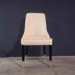 White Luxury Velvet Chair With Thick Backrest OEM Wood Frame Home Hotel