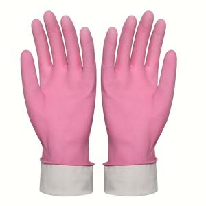 Quality Cotton Flocklined Household Kittchen Rubber Gloves For Kitchen Cleaning wholesale