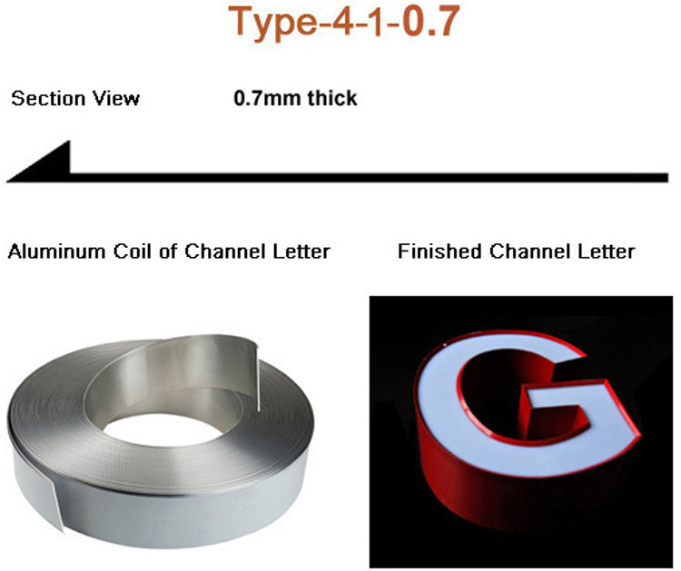 1050 2mm 1100 3003 Color Coated Aluminum Coil For Channel Letter