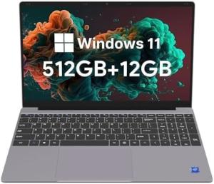 China Windows 11 15.6 Full HD Laptop 512GB SSD 12GB DDR4 RAM Intel Jasper Lake N5095 on sale