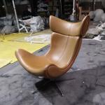 Modern leather imola designer chair easy chair with ottoman living room home