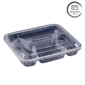 Quality PP Food Microwave Safe 4 Compartment Disposable Container Storage Boxes wholesale
