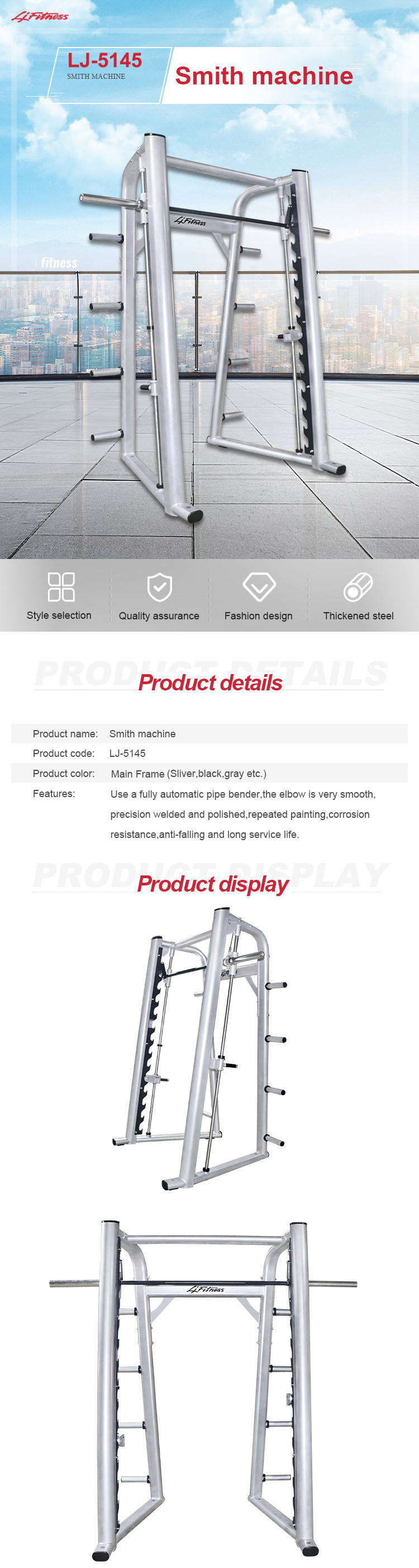 Fitness One To One Imitation Smith Machine Custom Logo