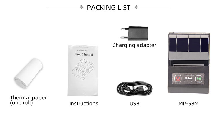 High Speed Bluetooth Portable Printer Thermal Receipt Printer for Small Businesses