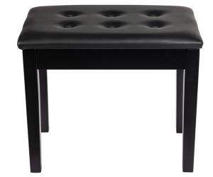 Quality Duet Keyboard Odm Double Piano Bench With Storage Wide Seat Faux Leather Black wholesale