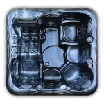5 People Outdoor Freestanding Massage Spa Hot Tubs With Wireless Bluetooth Music