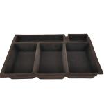 Gray Custom Plastic Blister Tray Velvet PVC For Snacks Jewelry