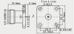 N Female 4-hole Flange RF Coaxial Connector with Microstrip