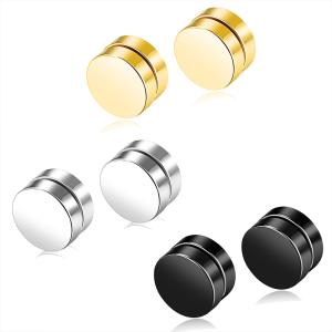 Quality Newest Fashion Jewelry Men Stainless Steel Magnetic No Hole Earring wholesale