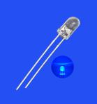 Flashing LED 5mm 3.0Hz 1/6 Duty Cycle Blue Color 460nm 1000mcd Round Clear Lens