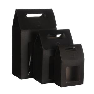 Quality Black recyclable kraft paper box for nuts snack packaging wholesale