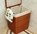 Rattan Wicker Willow Baby Toys Dirty Clothes Storage Laundry Basket ECO Friendly