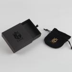 Matte Black Necklace Sliding Drawer Gift Boxes Sustainable Material
