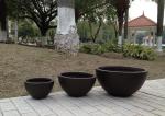 Modern Round Fibre Clay Garden Pots Hand Carved Lightweight