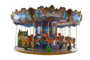 Quality Ice Age Carousel Amusement Ride , 16 Riders Horse Carousel Ride 380V Voltage wholesale