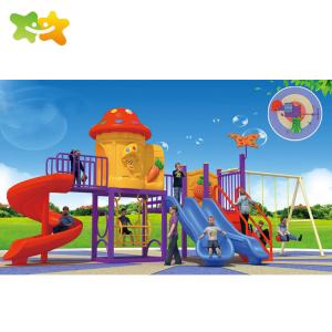 Quality Outside Playground Plastic Children 'S Slide Swing With Play House wholesale