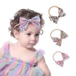 Butterfly Elastic Baby Headband Printed Kid Gift Manual Hair Accessories 9*6cm