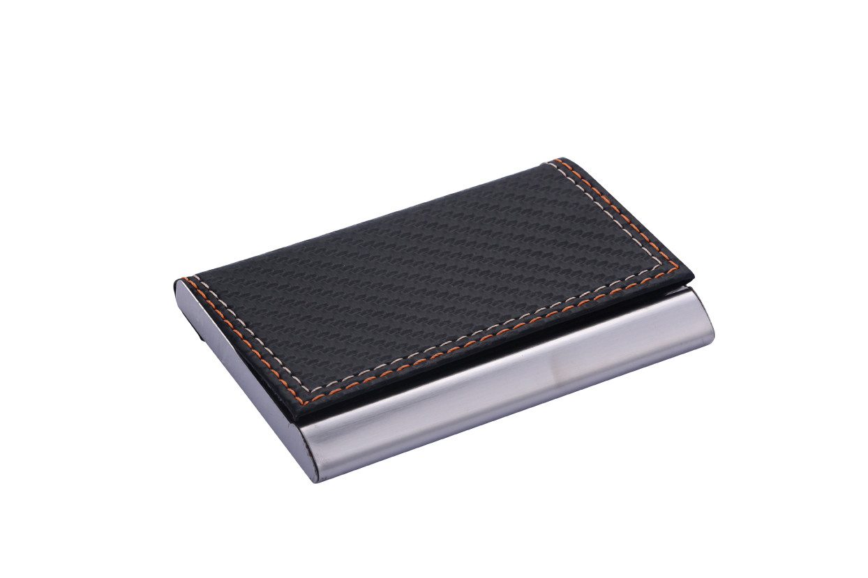 Stylish Rectangle Metal Business Card Case Holds Up To 50 Name Cards