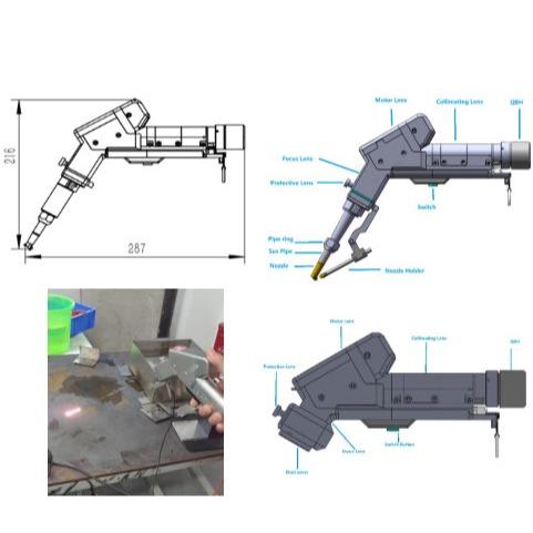Portable Laser Head 3-in-1 Laser Welding Equipment Supports Welding / Cleaning