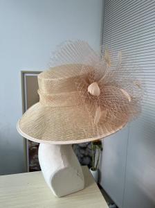 Quality Millinery Supplies Sinamay Feather Fascinator Hat 30*40 cm wholesale