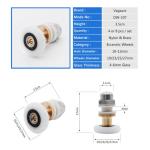 19-27MM Diameter Sliding Glass Shower Door Hardware Rollers Nylon / Brass
