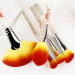 Premium Cosmetic Brush Tools Transparent Resin Handle With Real Flower