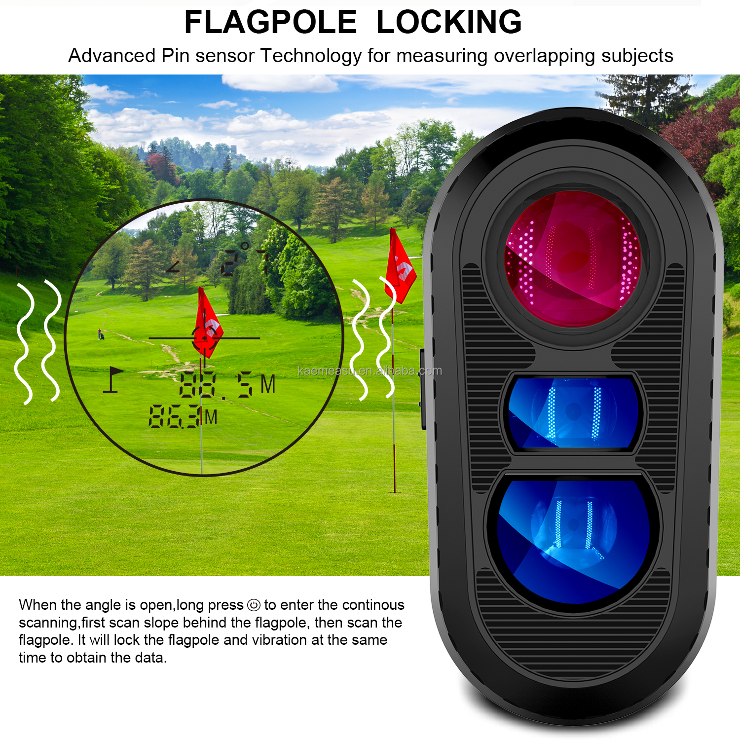 500Yd Digital Laser Rangefinder for Golf Range Finding and Long-lasting Distance Measurement