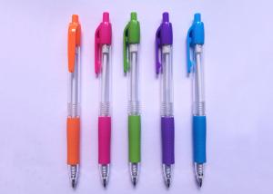 Quality Plastic Tansparent click Ball Point Pen with logo for promotion wholesale