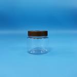 Cheap Small Candy Cookie transparent PET Round Plastic Jars Food Grade Screw