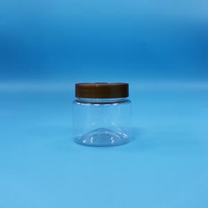 Quality Cheap Small Candy Cookie transparent PET Round Plastic Jars Food Grade Screw Lids wholesale