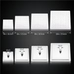 Mirror Effect Square Rain Shower Head , 360 Degree Rotation Waterfall Shower