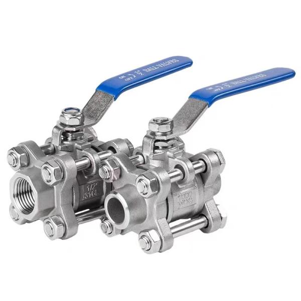 Manual 3PC Full Port Stainless Steel Ball Valve for Industrial Valves Customizat