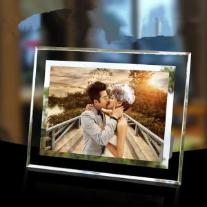 Quality Promotional Rectangle Glass Table Top Photo Frames With 12 Colors Available wholesale