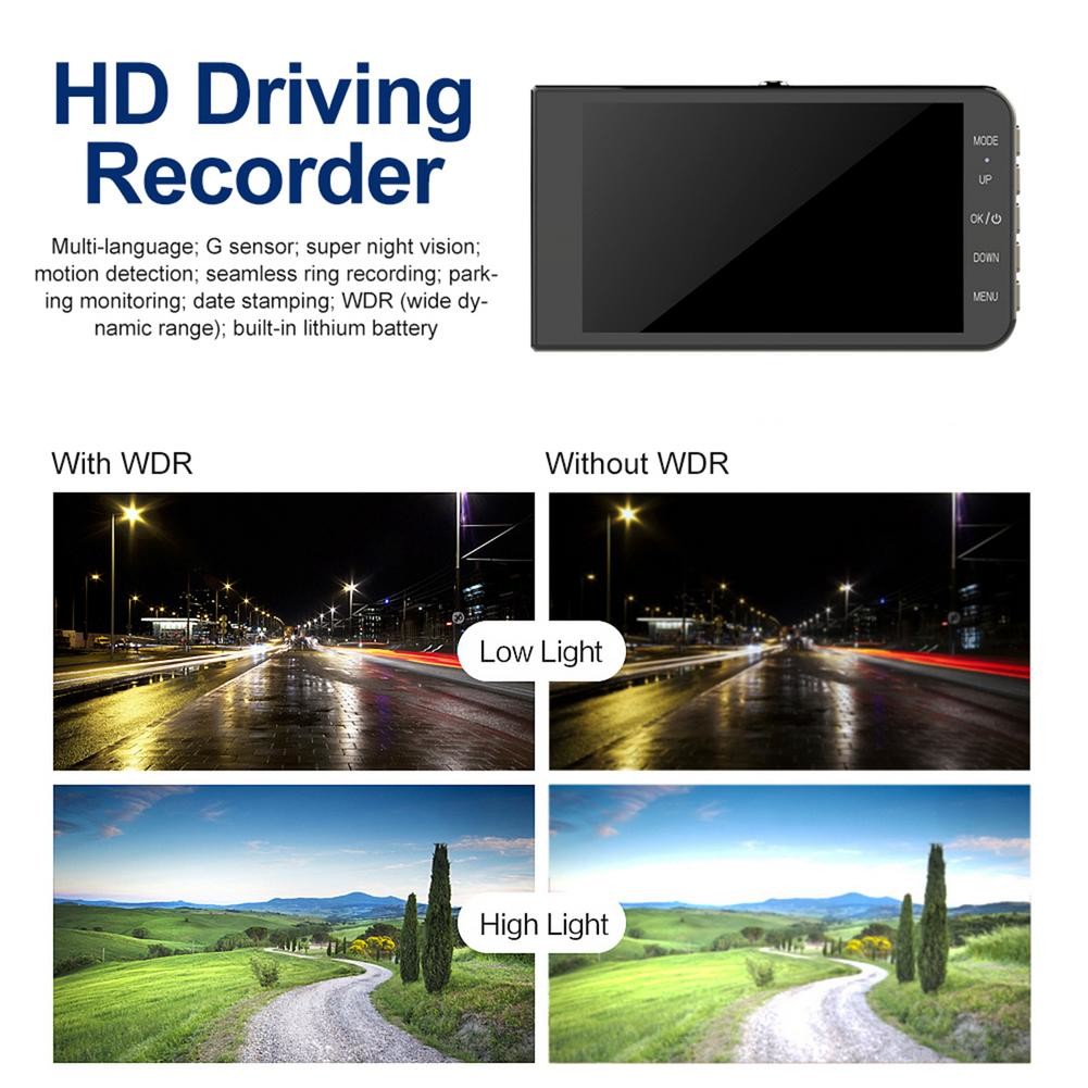 32GB Portable Rearview G Sensor Rear Window Dash Cam Full HD 1080P Cycle Recording