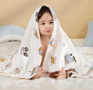 Quality 40S Bamboo Gauze Fabric 195gsm With Vivid Car Cartoon Picture Reactive Printed wholesale