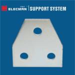 Stainless Steel Strut Flat Fittings Metal Joining Plate Three Holes