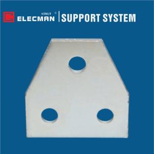 Quality Stainless Steel Strut Flat Fittings Metal Joining Plate Three Holes wholesale