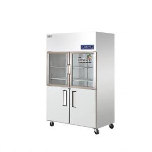 Quality Upper Double Glass Door Stainless Steel Freezer 4 Door Commercial wholesale
