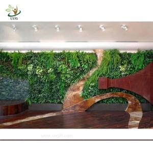 Quality UVG GRW014 Artificial Leaf Wall Green decorative walls indoor landscaping wholesale