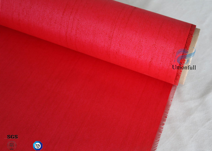 C - Glass Double Sides 40/40g 0.45mm Red Silicone Coated Fiberglass Fabric Waterproof